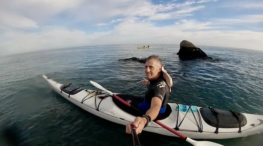 Chris Olivier kayaking