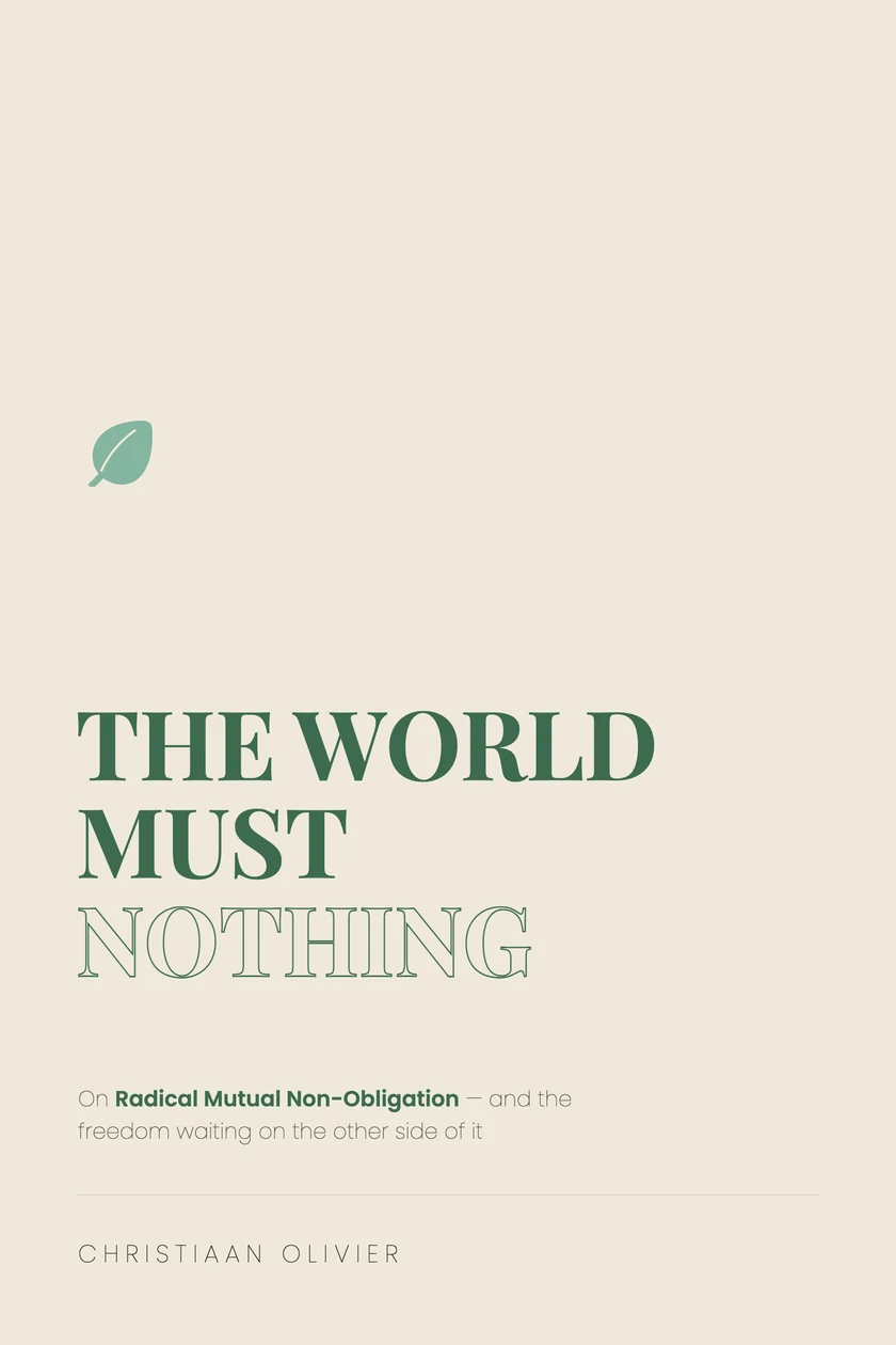The World Must Nothing — book cover by Christiaan Olivier